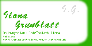 ilona grunblatt business card